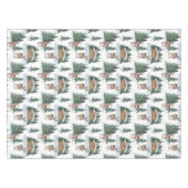 Watercolor Winter Wonderland Rustic Barn Christmas Tischdecke (Vorderseite (Horizontal))