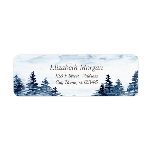 Watercolor Winter Wonderland, Wald (Vorne)