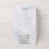 Watercolor Winter Zuhause Weihnachtsgrüße All In One Einladung (Außenbereich)