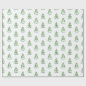 Watercolor Winterbaummuster Geschenkpapier (Flach)