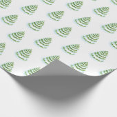 Watercolor Winterbaummuster Geschenkpapier (Ecke)