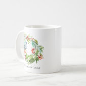 Watercolor Winterberry Holly und Junior Christmas Kaffeetasse (Vorderseite Links)
