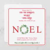 Watercolor Winterkranz PERSONALISIEREN Einladung (Vorne/Hinten)