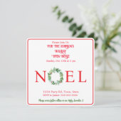 Watercolor Winterkranz PERSONALISIEREN Einladung (Stehend Vorderseite)