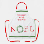 Watercolor Winterkranz PERSONALISIEREN Schürze (Vorderseite)