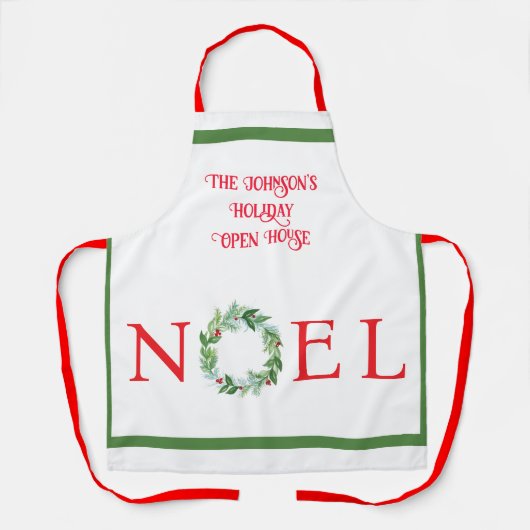 Watercolor Winterkranz PERSONALISIEREN Schürze (Vorderseite)