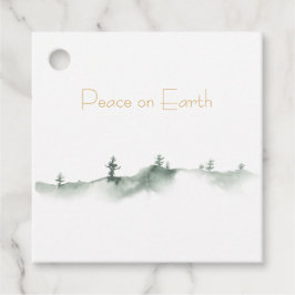 Watercolor Winterlandschaft Geschenkanhänger