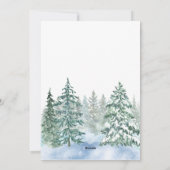 Watercolor Winterwald Frohe Weihnachten (Rückseite)