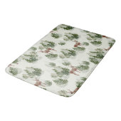 Watercolor Winterwald Nahtloses Muster Badematte (Schrägansicht)