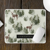 Watercolor Winterwald Nahtloses Muster Mousepad