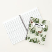 Watercolor Winterwald Nahtloses Muster Notizblock (Innenseite)