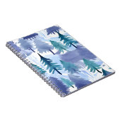 Watercolor Winterwald Nahtloses Muster Notizblock (Rechte Seite)