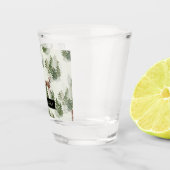 Watercolor Winterwald Nahtloses Muster Schnapsglas (Rechts)