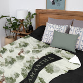 Watercolor Winterwald Nahtloses Muster Sherpadecke