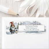 Watercolor Winterweihnachtsgnome Personalisiert (Insitu)