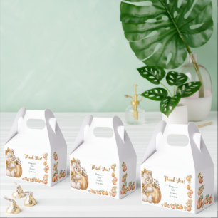 Watercolor Wir können es kaum erwarten Kürbis-Baby Geschenkschachtel