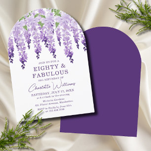 Watercolor Wisteria Aighty & Fabulous Floral Chic Einladung