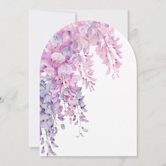 Watercolor Wisteria Arch Confirmation Einladung (Rückseite)