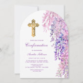 Watercolor Wisteria Arch Confirmation Einladung (Vorderseite)