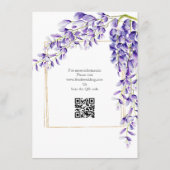 Watercolor Wisteria Blooms Begleitkarte (Rückseite)