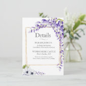 Watercolor Wisteria Blooms Begleitkarte (Stehend Vorderseite)