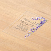 Watercolor Wisteria Blooms Wedding Acryleinladungen (Ablage )