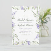 Watercolor Wisteria Bridal Dusche Einladung (Stehend Vorderseite)