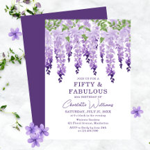 Watercolor Wisteria Fifty & Fabulous Floral Chic