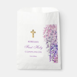 Watercolor Wisteria First Communion Geschenktütchen