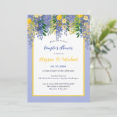 Watercolor Wisteria Floral Couple's Dusche Einladung (Stehend Vorderseite)