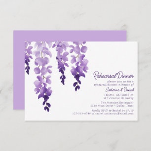 Watercolor Wisteria Hochzeit Probe Dinner Begleitkarte