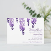 Watercolor Wisteria Hochzeit Probe Dinner Begleitkarte (Stehend Vorderseite)