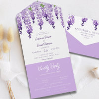 Watercolor Wisteria Lila Lilac Floral Wedding