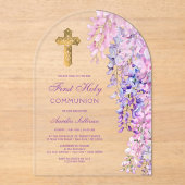 Watercolor Wisteria Locarno Acryleinladungen (Vorderseite)