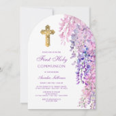 Watercolor Wisteria Locarno Einladung (Vorderseite)