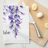 Watercolor Wisteria Locarno Geschirrtuch (Viertel Falte)