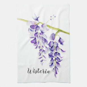 Watercolor Wisteria Locarno Geschirrtuch