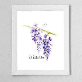 Watercolor Wisteria Locarno Poster
