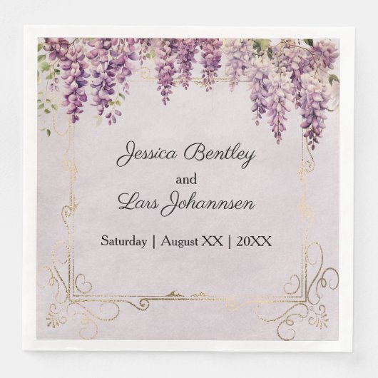 Watercolor Wisteria Lounge Serviette (Vorderseite)