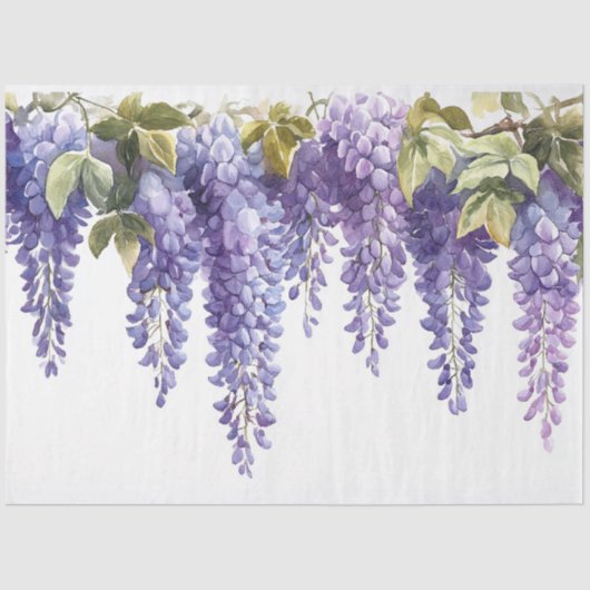 Watercolor Wisteria Seidenpapier (Vorderseite)