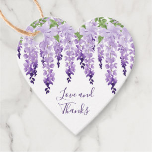 Watercolor Wisteria Vielen Dank für Ihre Hochzeit Geschenkanhänger