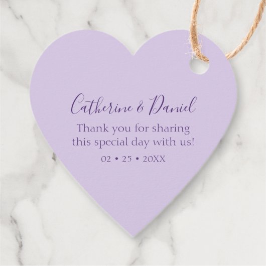 Watercolor Wisteria Vielen Dank | Hochzeit Geschenkanhänger (Rückseite)