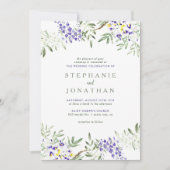 Watercolor Wisteria Wedding Einladung (Vorderseite)