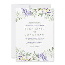 Watercolor Wisteria Wedding Einladung