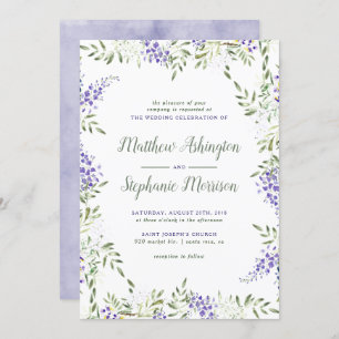 Watercolor Wisteria Wedding Einladung