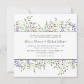 Watercolor Wisteria Wedding Einladung | Quadrat (Vorderseite)