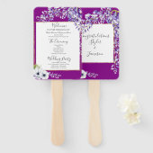 Watercolor Wisteria Wedding Program Fächer (Vorne und Hinten)