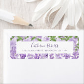 Watercolor Wisteria Wedding Rücksendeadresse (Insitu)