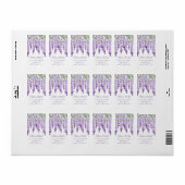 Watercolor Wisteria Wedding Rücksendeadresse Adressaufkleber (Vorne)