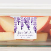 Watercolor Wisteria Wedding Spread The Liebe Scrip Etiketten (Befestigt)